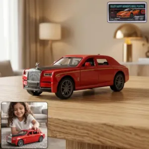 Die-Cast Metal Pull Back Luxury Sedan Toy Car – Realistic Alloy Model Car with Opening Doors for Kids ( default, OS )