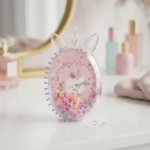 Cute Unicorn Hair Comb | Glitter Detangling Hair Brush for Kids, Girls & Women ( default, OS )