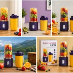Portable USB Rechargeable Juicer Blender – 6 Blade Mini Mixer Grinder & Smoothie Maker | 500ml Personal Fruit Juice Blender ( default, OS )