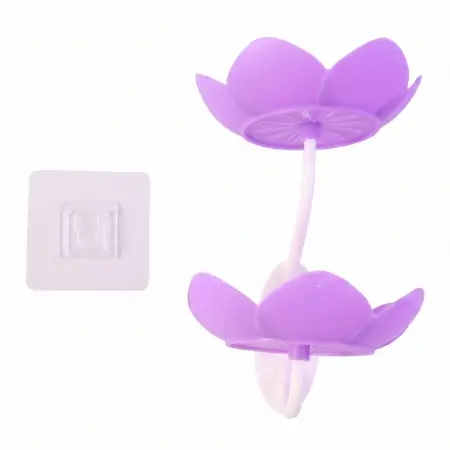 8DJC5oeAg1GUzcwNYZIf3fy1ZkzLP4Fqss3WZWR3.webp Flower Shape Double Layer Soap Dish – Wall Mounted Self-Draining Soap Holder with Strong Adhesive for Bathroom & Kitchen ( default, OS )