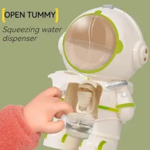 Kids Astronaut Water Bottle with Straw & Adjustable Shoulder Strap – Leakproof Sipper Bottle for School, Travel & Outdoor Activities ( default, OS )