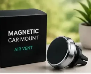 MagHold 360° Magnetic Car Mobile Holder for AC Vent | Strong Magnet Zinc Alloy Phone Mount | Universal Rotatable Car Phone Holder for All Smartphones ( default, OS )