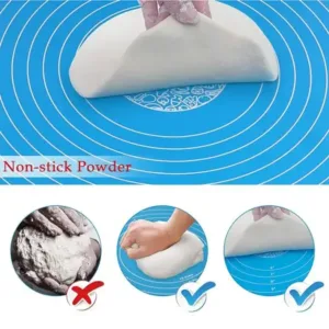 Premium Silicone Roti/Chapati Making Mat – 50×40 CM | Non-Stick, Food-Safe, Measured Pastry Mat ( blue, 50X40 CM )