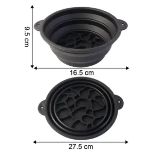 Silicone Ice Facial Bowl with Built-In Ice Tray Foldable Skin Care Bowl (1 Pc) ( default, Standard )