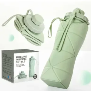 Silicone Folding Water Bottle ₹ 105/Piece ( beige, Free Size )