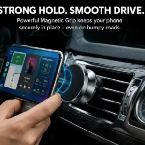 MagHold 360° Magnetic Car Mobile Holder for AC Vent | Strong Magnet Zinc Alloy Phone Mount | Universal Rotatable Car Phone Holder for All Smartphones ( default, OS )