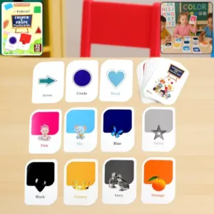 KidKraft Early Learner 32-Piece Color & Shape Flashcard Set – Educational Visual Learning Cards for Toddlers & Preschoolers ( default, OS )