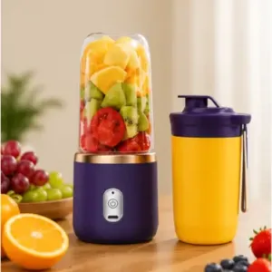 Portable USB Rechargeable Juicer Blender – 6 Blade Mini Mixer Grinder & Smoothie Maker | 500ml Personal Fruit Juice Blender ( default, OS )