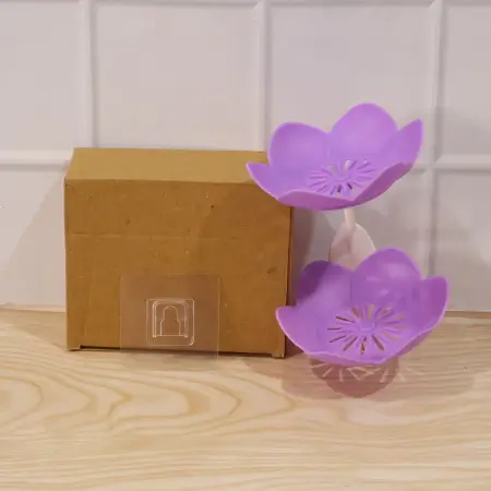W0ba2qEDsTM5Iuy1YuRKh4fiIn9ay88hMDYdlURp.webp Flower Shape Double Layer Soap Dish – Wall Mounted Self-Draining Soap Holder with Strong Adhesive for Bathroom & Kitchen ( default, OS )