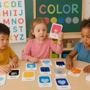 KidKraft Early Learner 32-Piece Color & Shape Flashcard Set – Educational Visual Learning Cards for Toddlers & Preschoolers ( default, OS )