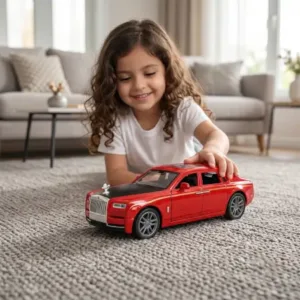 Die-Cast Metal Pull Back Luxury Sedan Toy Car – Realistic Alloy Model Car with Opening Doors for Kids ( default, OS )