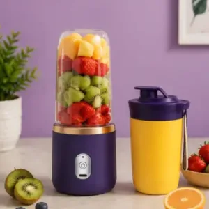 Portable USB Rechargeable Juicer Blender – 6 Blade Mini Mixer Grinder & Smoothie Maker | 500ml Personal Fruit Juice Blender ( default, OS )