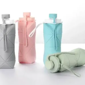 Silicone Folding Water Bottle ₹ 105/Piece ( beige, Free Size )