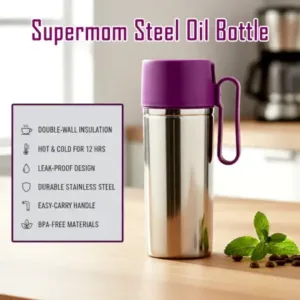 750ml Stainless Steel Oil Pourer – Anti-Drip Kitchen Dispenser Bottle ( default, Standard )