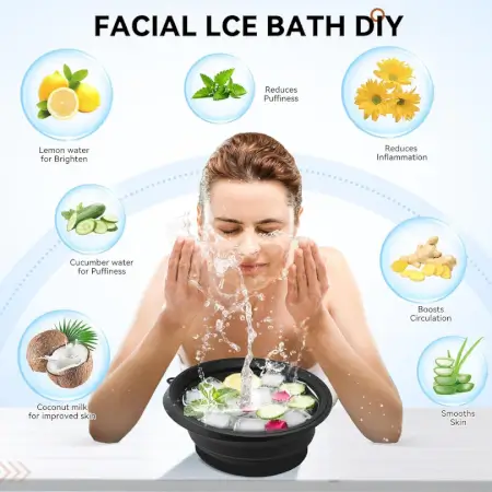 ms2i04mzhRi5OsxiRwkNjgTXyJIbPIOXaUeuWaln.webp Silicone Ice Facial Bowl with Built-In Ice Tray Foldable Skin Care Bowl (1 Pc) ( default, Standard )
