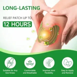 Knee Pain Relief Patches - Natural Herbal Knee Patch for Pain & Inflammation - Breathable, Long-Lasting, Comfortable, Non-Allergic - 10 Patches ( green, Standard )
