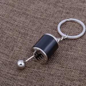 Car Gear Shifter Keychain Metal Alloy Creative 6-Speed Moving Gear Stick Keyring Multicolor ( default, 1 )
