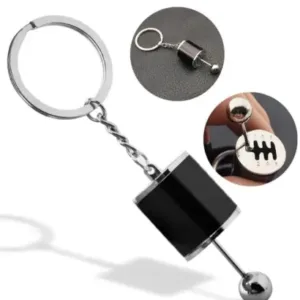 Car Gear Shifter Keychain Metal Alloy Creative 6-Speed Moving Gear Stick Keyring Multicolor ( default, 1 )