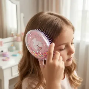 Cute Unicorn Hair Comb | Glitter Detangling Hair Brush for Kids, Girls & Women ( default, OS )
