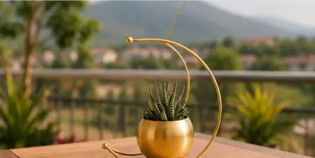 rwLmt8s9uNT4iuBPeOr6GSgrZ1lOTA6ZfL9W9nhP.webp Gold Metal Moon Shape Flower Vase – Geometric Decorative Table Vase for Home, Living Room, Office & Festive Décor ( gold, OS )
