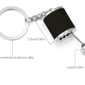 Car Gear Shifter Keychain Metal Alloy Creative 6-Speed Moving Gear Stick Keyring Multicolor ( default, 1 )