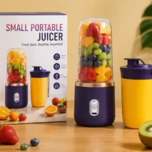 Portable USB Rechargeable Juicer Blender – 6 Blade Mini Mixer Grinder & Smoothie Maker | 500ml Personal Fruit Juice Blender ( default, OS )