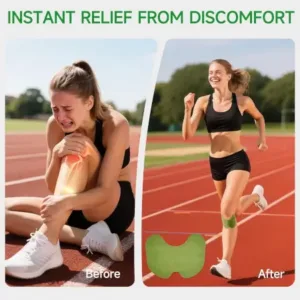 Knee Pain Relief Patches - Natural Herbal Knee Patch for Pain & Inflammation - Breathable, Long-Lasting, Comfortable, Non-Allergic - 10 Patches ( green, Standard )