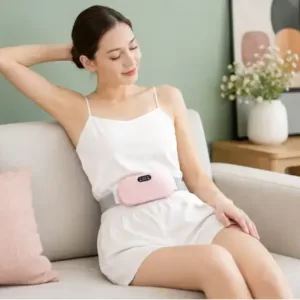 Helospace Period Cramp Relief Massager & Heating Pad – Cordless Fast Heating Menstrual Pain Relief Device for Women ( pink, OS )