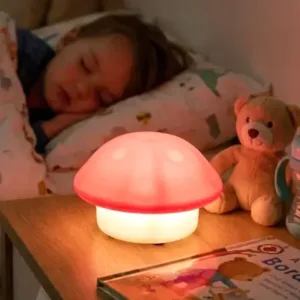 Mushroom Shaped LED Night Light – Soft Glow Decorative Lamp for Bedroom, Kids Room & Bedside ( red, OS )