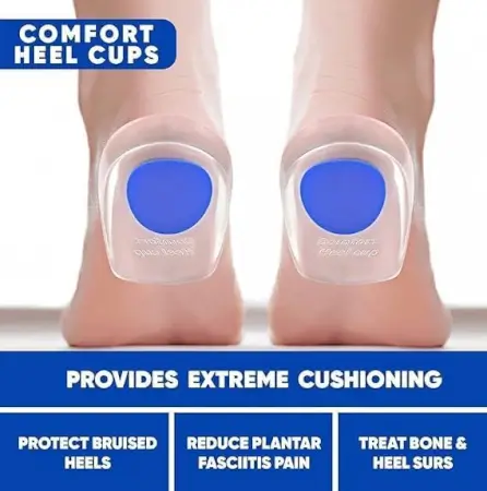 6x5ufD2Cum2ZPbZUt6RXxuBsLM2Qicd5ptXlHegy.webp Silicone Heel Protector Cups for Cracked Heels | Soft Gel Heel Support Pads for Heel Pain Relief & Foot Care ( default, Standard )
