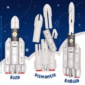 Imagimake Mapology Chandrayaan 3D Space Puzzle – ISRO Rocket & Satellite Educational Toy Set for Kids 5+ Years ( white, OS )
