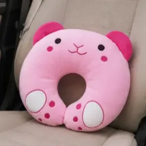 Baby Head Shaping Pillow – Soft Cotton Neck Support Pillow for Newborns (0–18 Months) ( pink, 0-6 Months )