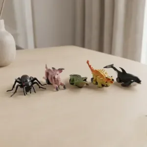 Kids Animal Pull Back Toy Set | Friction Powered Mini Animal Vehicles for Fun & Learning (Pack of 5) ( default, OS )
