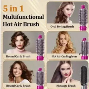 5-in-1 Multifunctional Hair Dryer & Styling Tool – Hair Dryer, Curler, Straightener & Volumizer ( purple, OS )