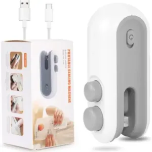 2 in 1 USB Portable Sealing Machine – Mini Heat Sealer & Cutter for Food Storage Bags ( white, OS )
