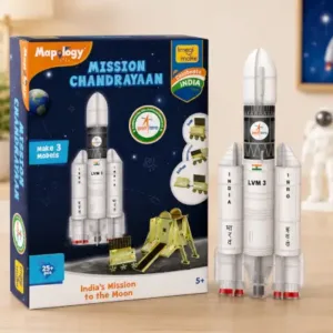 Imagimake Mapology Chandrayaan 3D Space Puzzle – ISRO Rocket & Satellite Educational Toy Set for Kids 5+ Years ( white, OS )