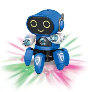 Dancing Robot Toy with Colorful Lights & Music – Multi-Direction Moving Battery Operated Robot for Kids ( multicolor, OS )