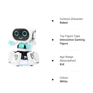 Dancing Robot Toy with Colorful Lights & Music – Multi-Direction Moving Battery Operated Robot for Kids ( multicolor, OS )