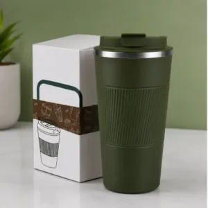 510ml Vacuum Insulated Travel Coffee Mug – Double Wall Stainless Steel Tumbler with Leak-Resistant Lid ( green, OS )