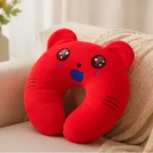 Baby Head Shaping Pillow – Soft Cotton Neck Support Pillow for Newborns (0–18 Months) ( red, 0-6 Months )