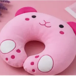 Baby Head Shaping Pillow – Soft Cotton Neck Support Pillow for Newborns (0–18 Months) ( pink, 0-6 Months )