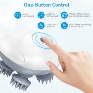 Smart Scalp Massager – Electric Head Massage Brush with Multiple Massage Heads for Relaxation & Hair Care ( white, OS )