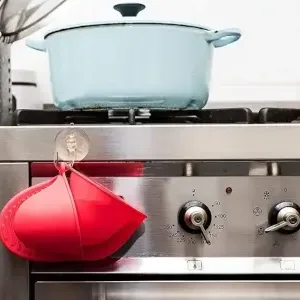 Silicone Pot Holder Oven Gloves – Heat Resistant Kitchen Mitts for Cooking & Baking ( multicolor, OS )