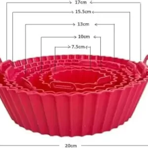 6 Pcs Silicone Air Fryer Pot Liners – Reusable Heat-Resistant Baking & Cooking Cups for Air Fryer ( multicolor, OS )