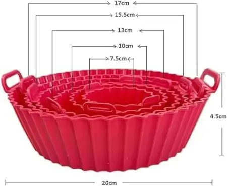 TPKpUo8IGRLTMYlfMNYIjHrmRv3ZRJaUXv5CdWcr.webp 6 Pcs Silicone Air Fryer Pot Liners – Reusable Heat-Resistant Baking & Cooking Cups for Air Fryer ( multicolor, OS )