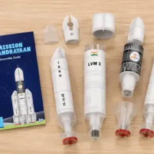 Imagimake Mapology Chandrayaan 3D Space Puzzle – ISRO Rocket & Satellite Educational Toy Set for Kids 5+ Years ( white, OS )
