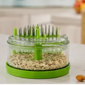 Multi Crusher Garlic, Chilli & Ginger Chopper – Manual Kitchen Crusher with Stainless Steel Blades ( green, OS )