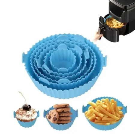 aLcMrMjxg2v8NUuY0F0ztE7Wk0Y6c6OZED4aHCVT.webp 6 Pcs Silicone Air Fryer Pot Liners – Reusable Heat-Resistant Baking & Cooking Cups for Air Fryer ( multicolor, OS )