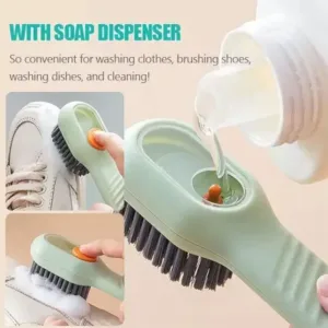 Multifunctional Scrubbing Brush with Liquid Soap Dispenser – Shoe & Clothes Cleaning ( default, Standard )
