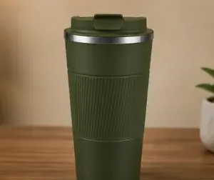 510ml Vacuum Insulated Travel Coffee Mug – Double Wall Stainless Steel Tumbler with Leak-Resistant Lid ( green, OS )